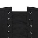 jessica black cotton overbust corset lace up back detail eyelets corsets island