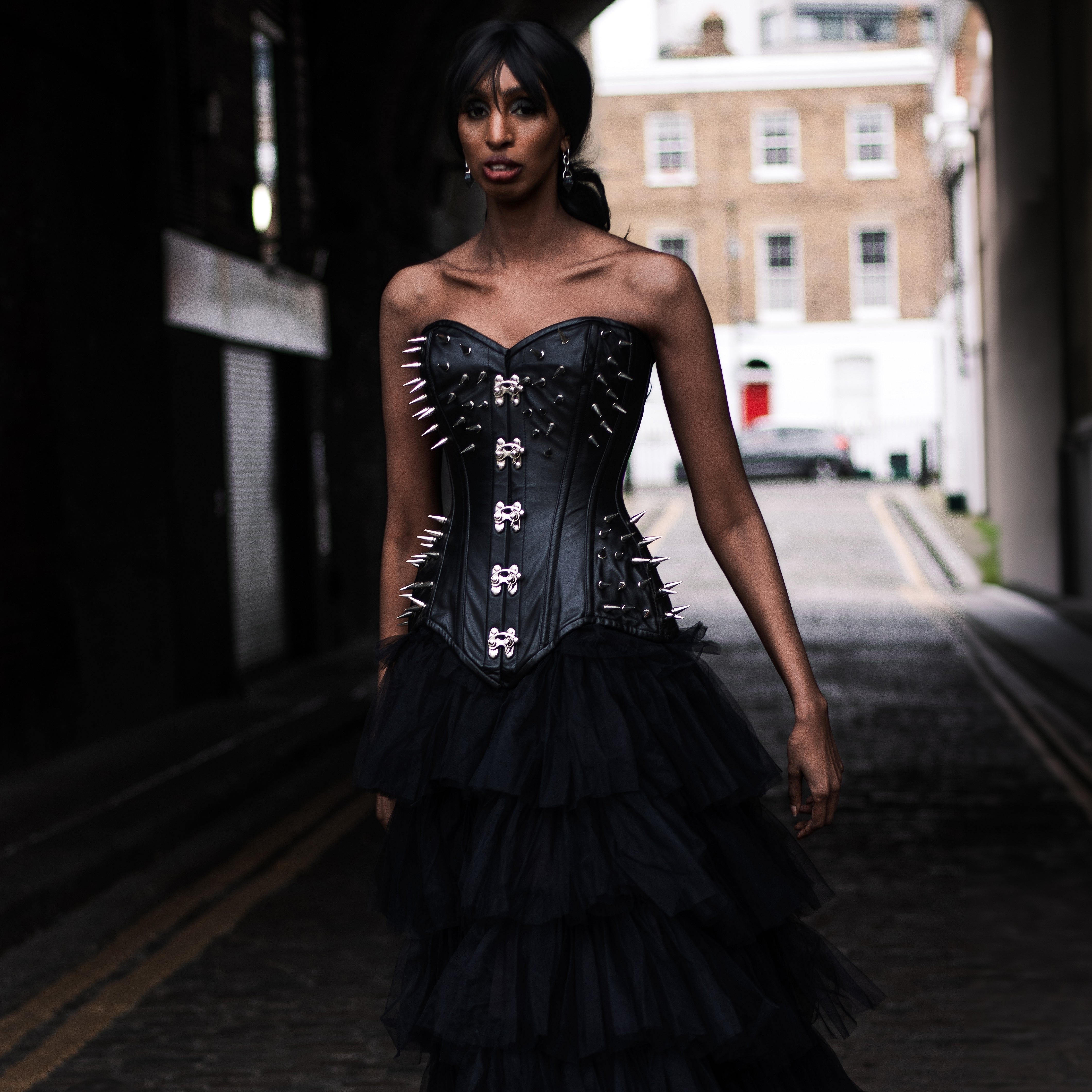 Jessica - The Rebel Edition Leather Spike Corset
