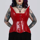 lestat corset overbust red pvc