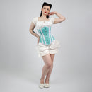 Susan - Mint Green White Polka Dot Pin Up Hourglass Corset