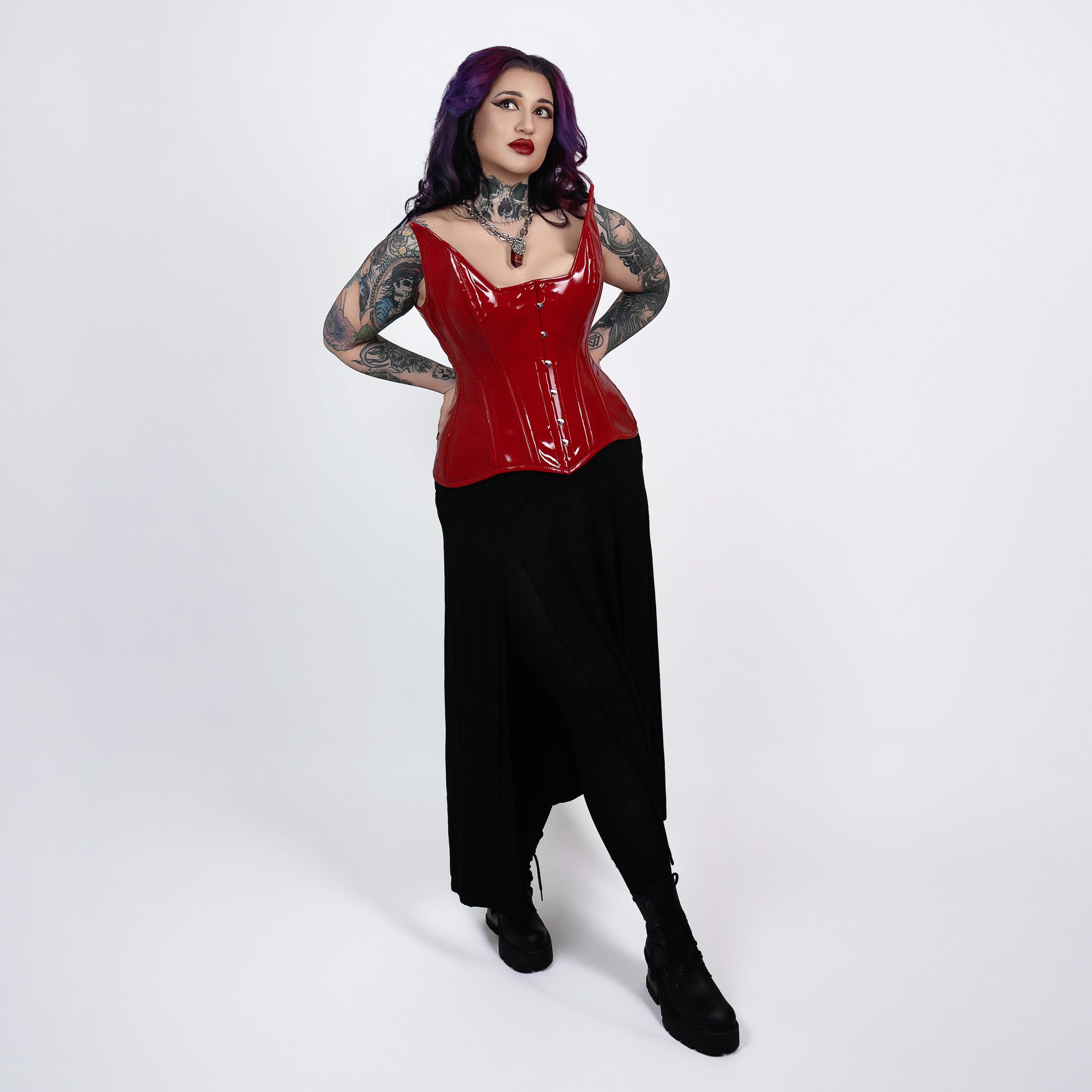 Lestat - PVC Double Steel Boned Overbust Corset