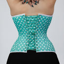 Jessica - Mint Green Polka Dot Pin Up Overbust Corset