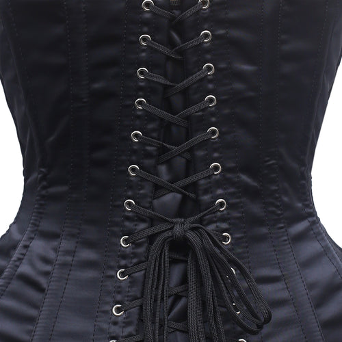 Jessica - Satin Steel Boned Waist Training Overbust Corset | All Colors
