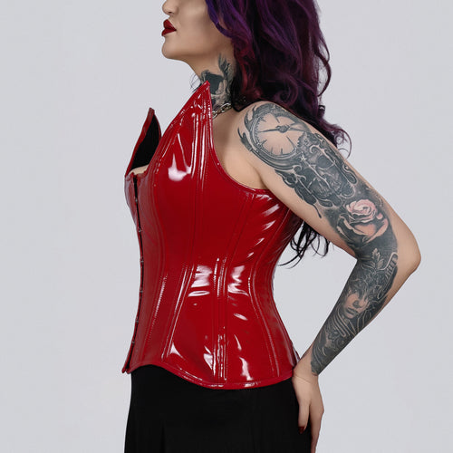 side red gothic corset