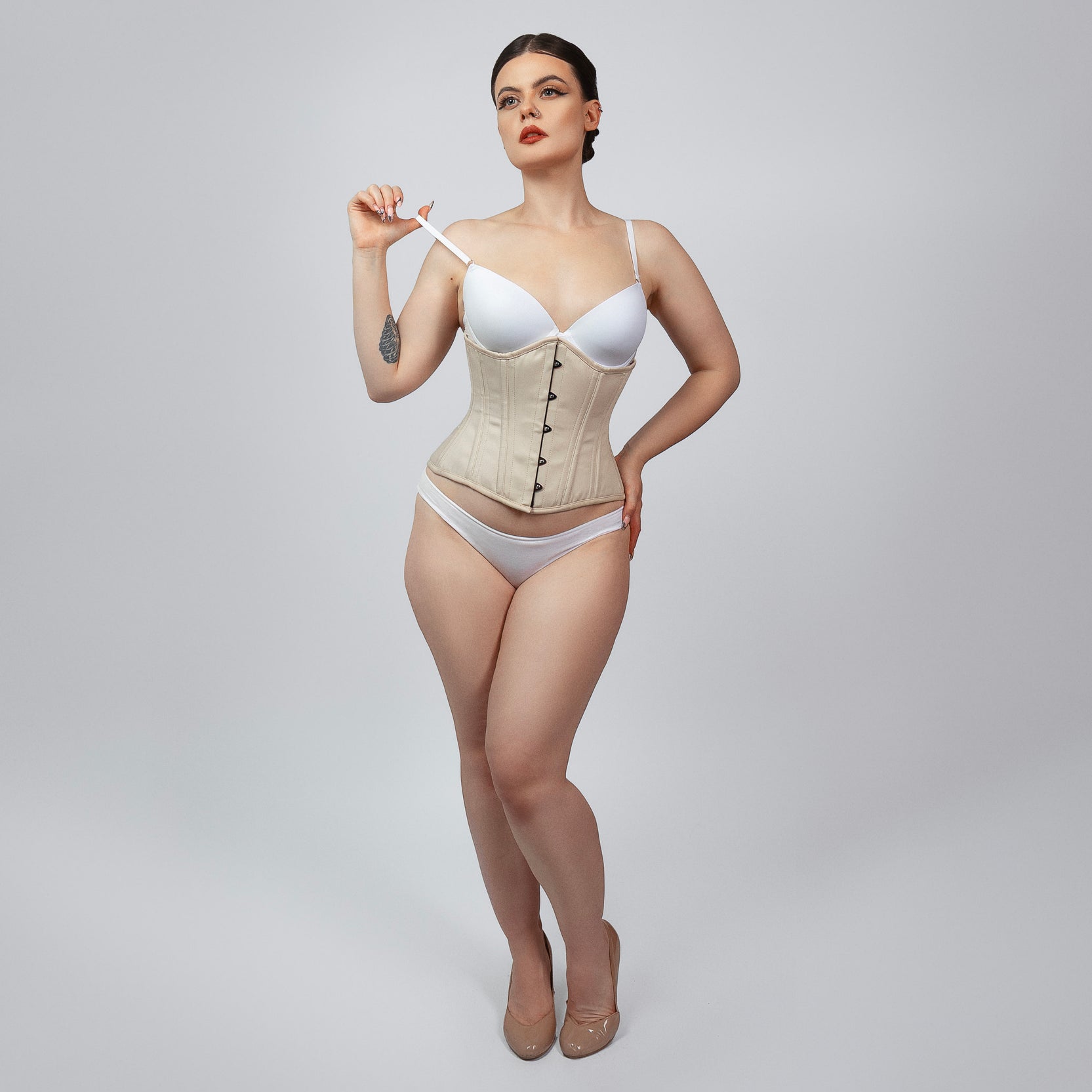 Anastasia - Cotton Underbust Steel Boned Waist Training Corset | All Colors