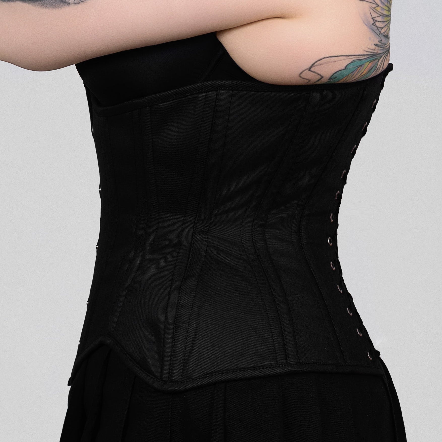 Vivian – Cotton Double Steel Boned Curvy Underbust Corset