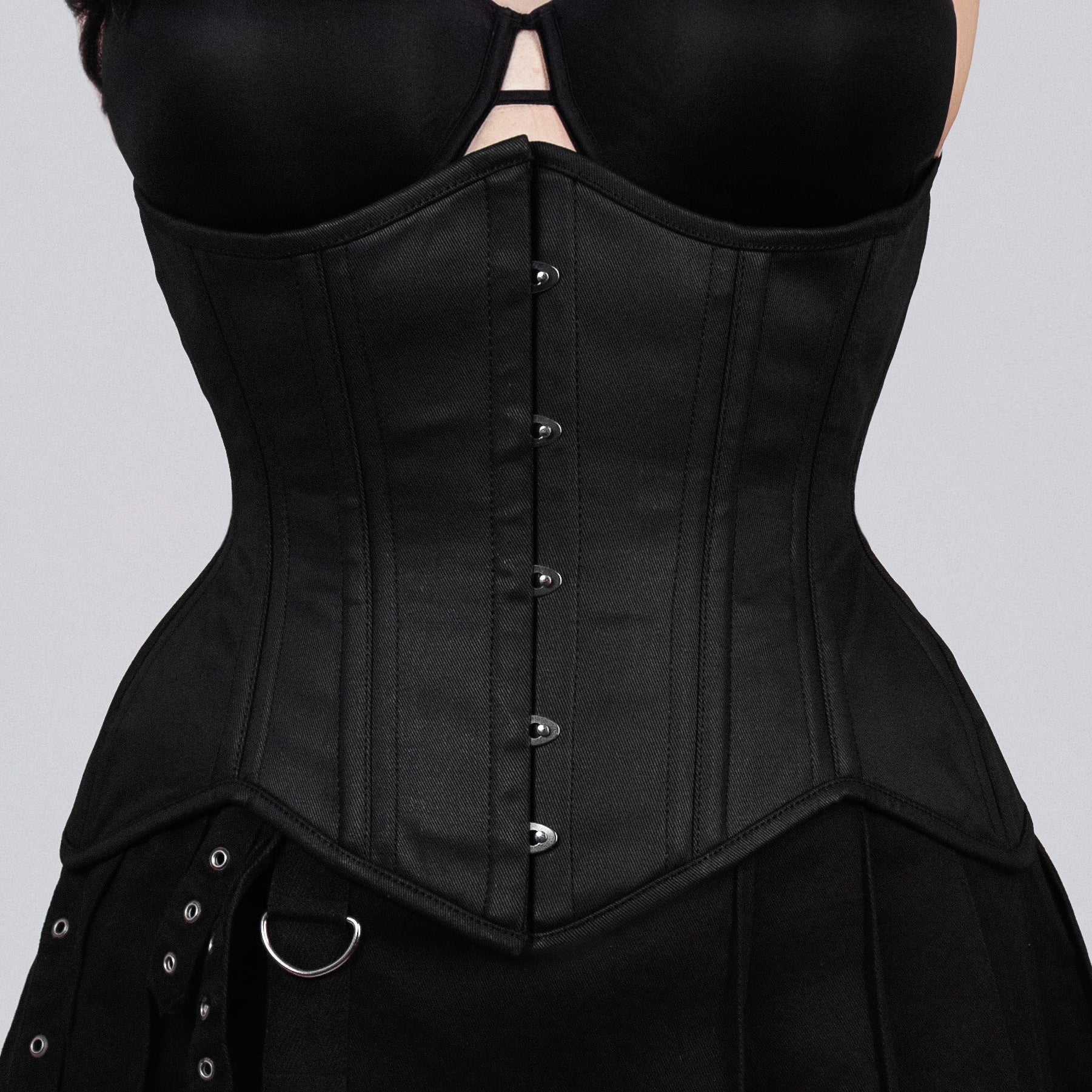Vivian – Cotton Double Steel Boned Curvy Underbust Corset