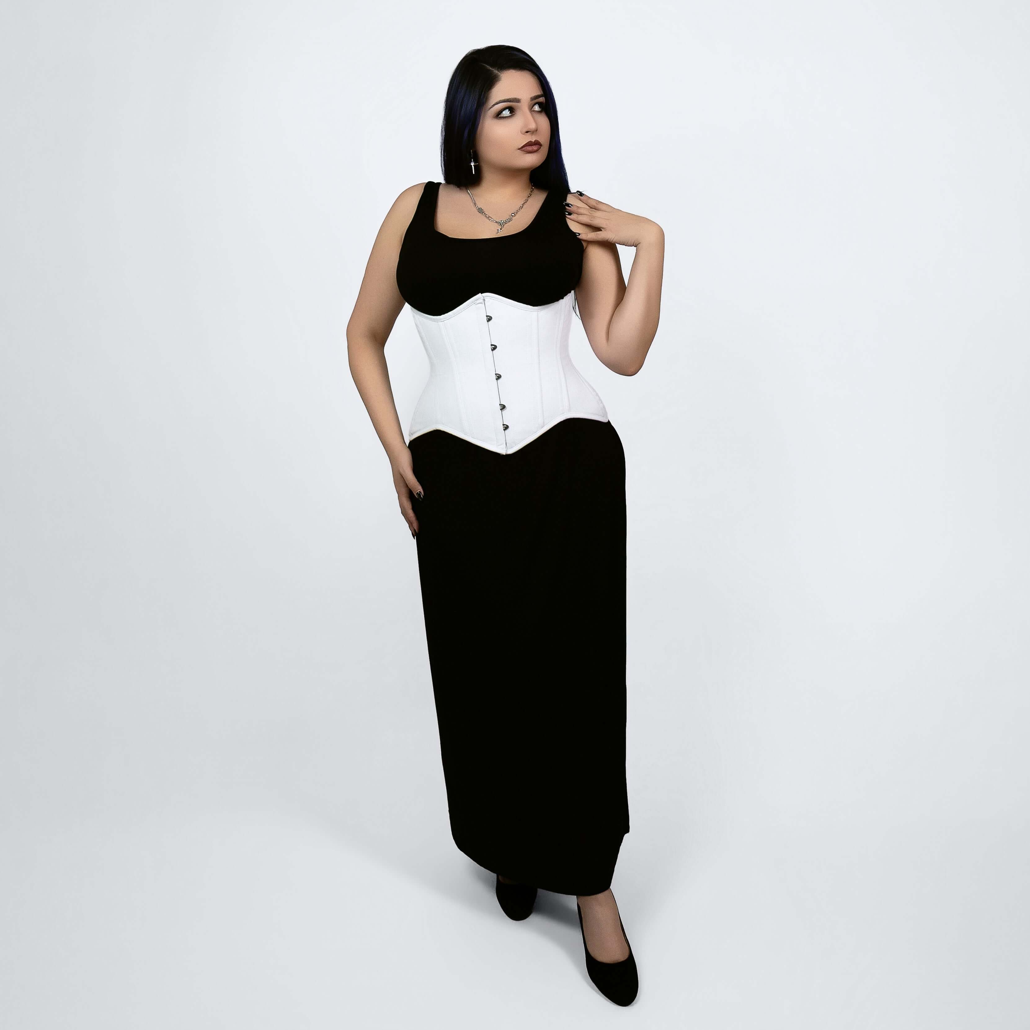 Cotton Curvy Underbust Steel Boned Corset